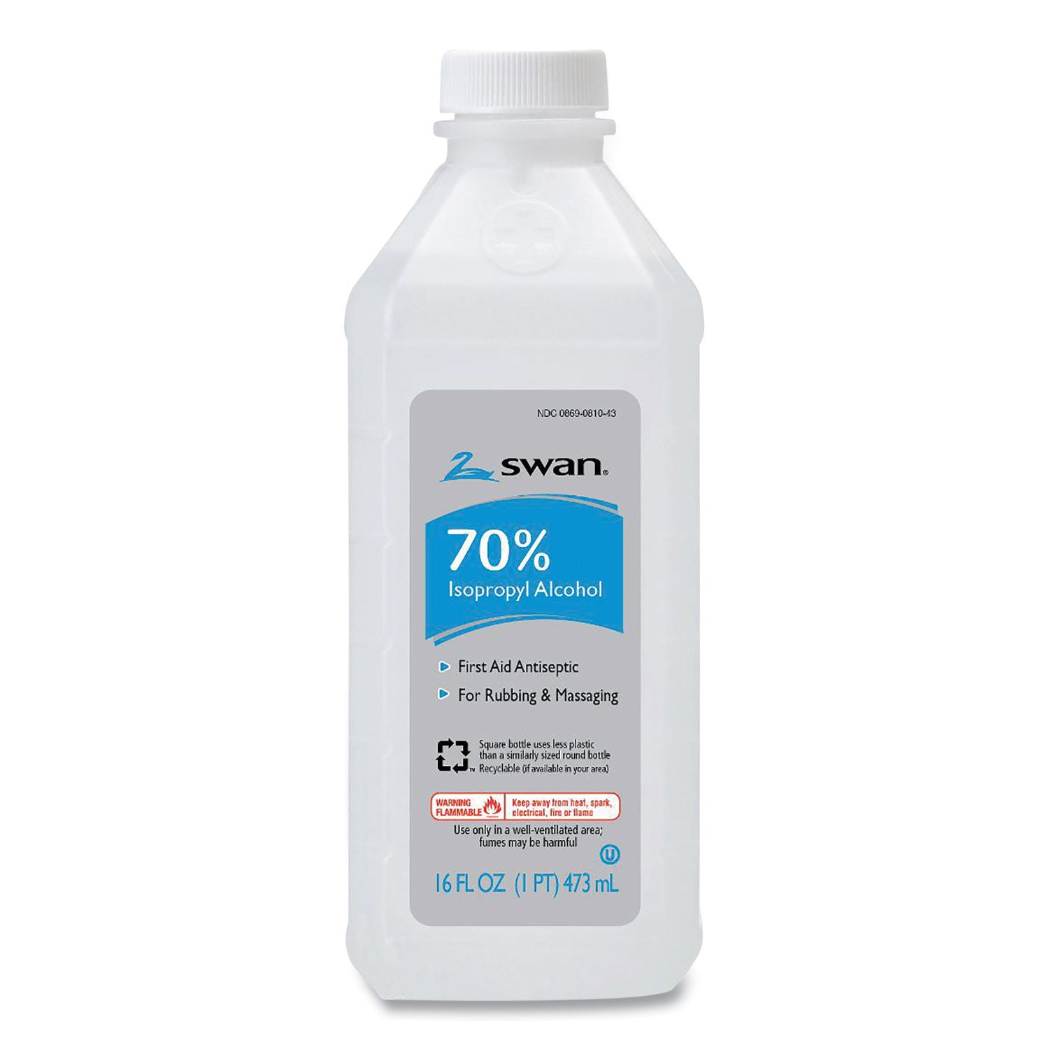 Swan Isopropyl Alcohol, 70% 16 Oz